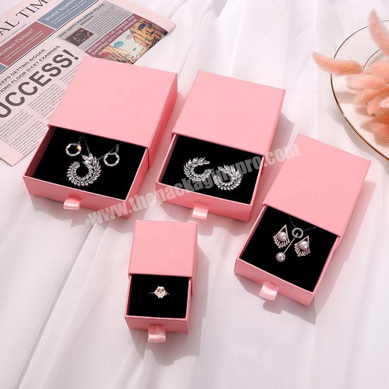 2020 Pink Fashion Slide Out Match Drawer Cardboard Paper Gift Jewelry Packaging Box
