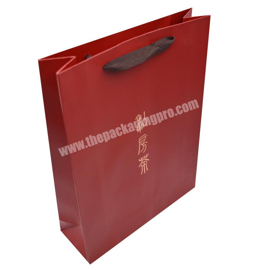 Custom printed logo paper hand bag christmas gift bag with handle