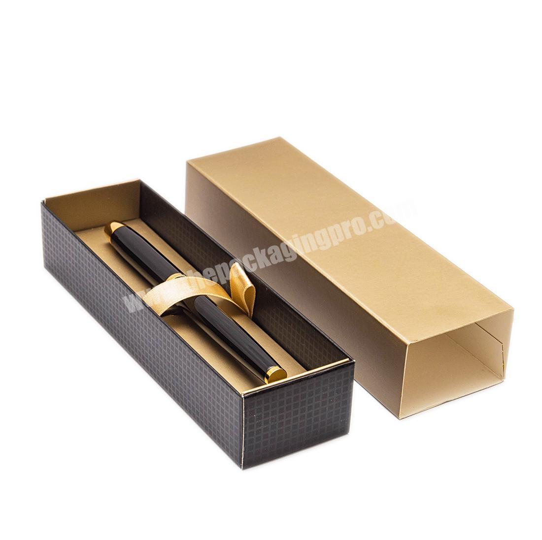 Custom logo gold paper pen packaging box for sale