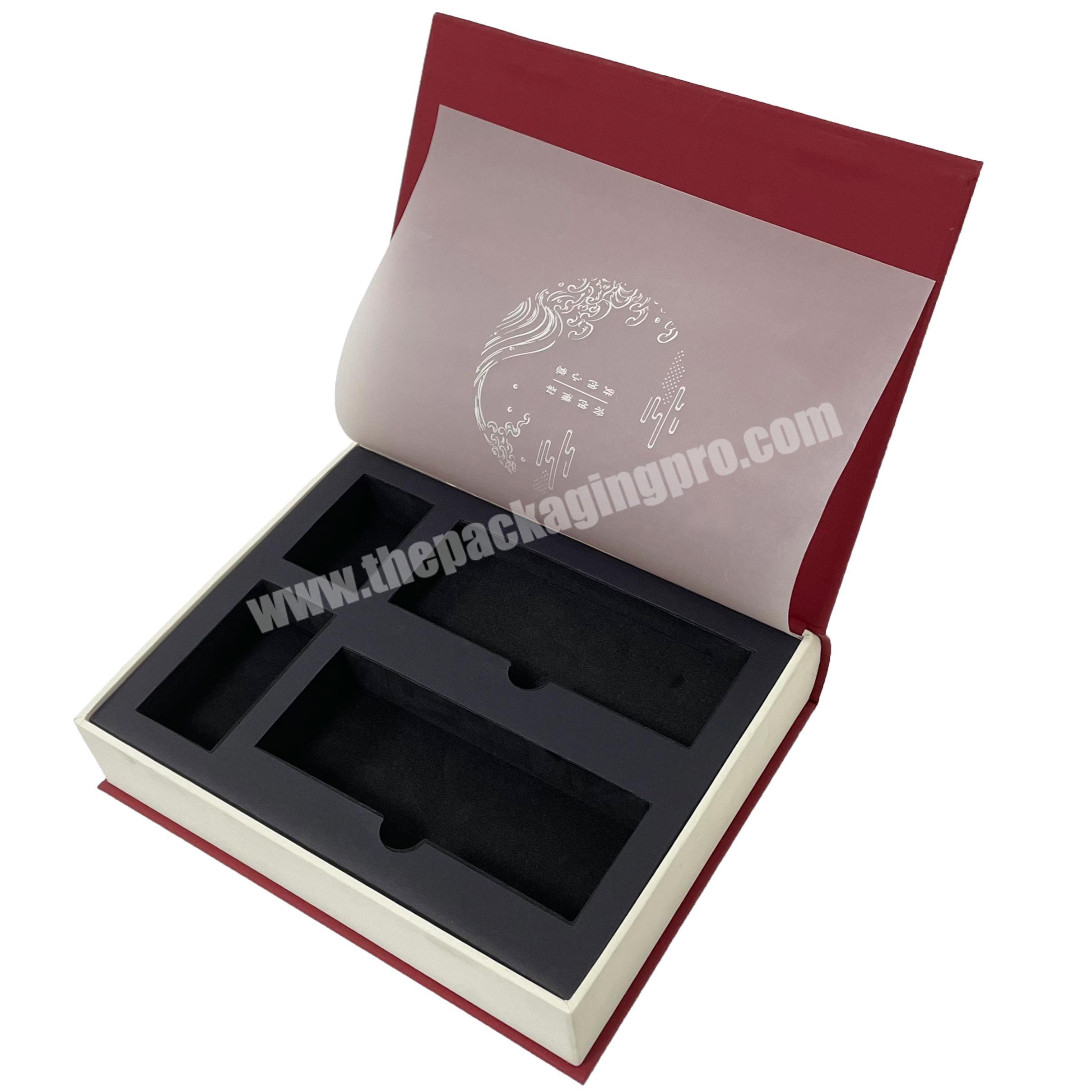 Custom Magnetic Closure Gold Hot Stamping Packing Storage Decorative Fake Book Shaped Book Box