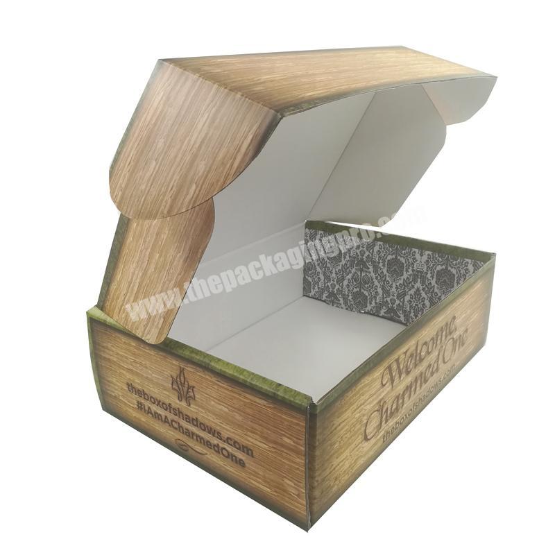 Custom Clothing Packaging Carton Corrugated Paper Shipping Mailer Mailing Packaging Box