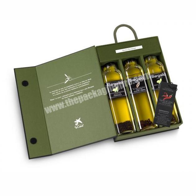 Custom Logo Luxury Olive Oil Bottle Packaging Boxes Olive Oil bottle Gift Box For Oil Bottle