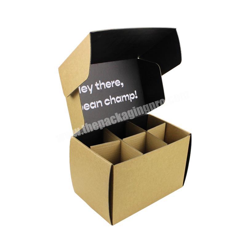 Custom Logo Printed corrugated black cosmetic mailer box custom logo shipping boxes strong