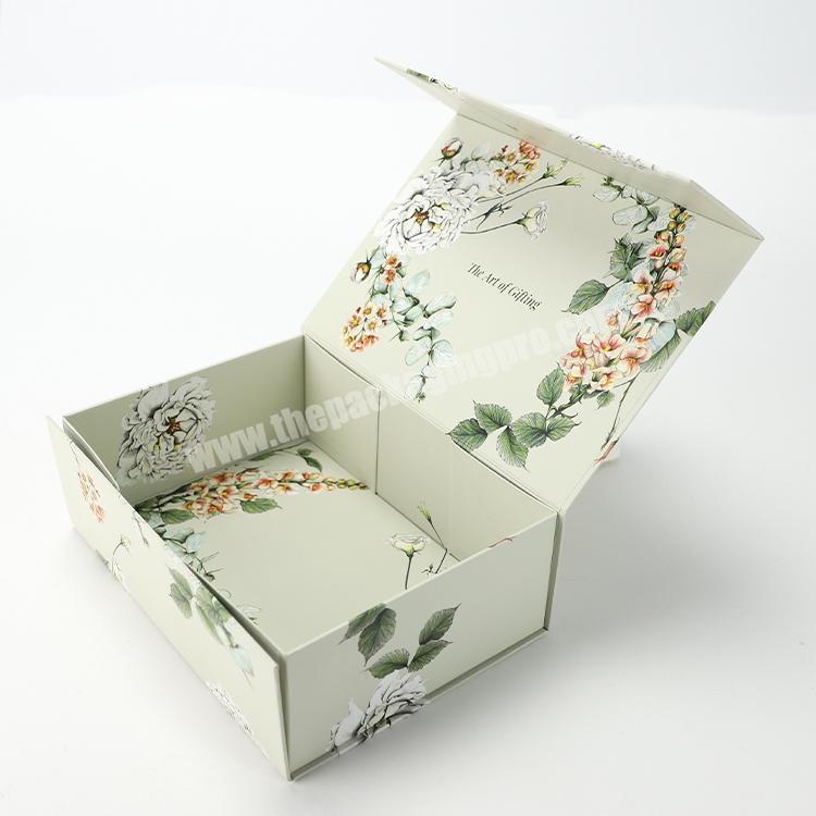 Luxury Magnetic Fold Box Custom Big Folding Box Design Foldable Magnet Closure Cardboard Gift Box for Wedding Dress