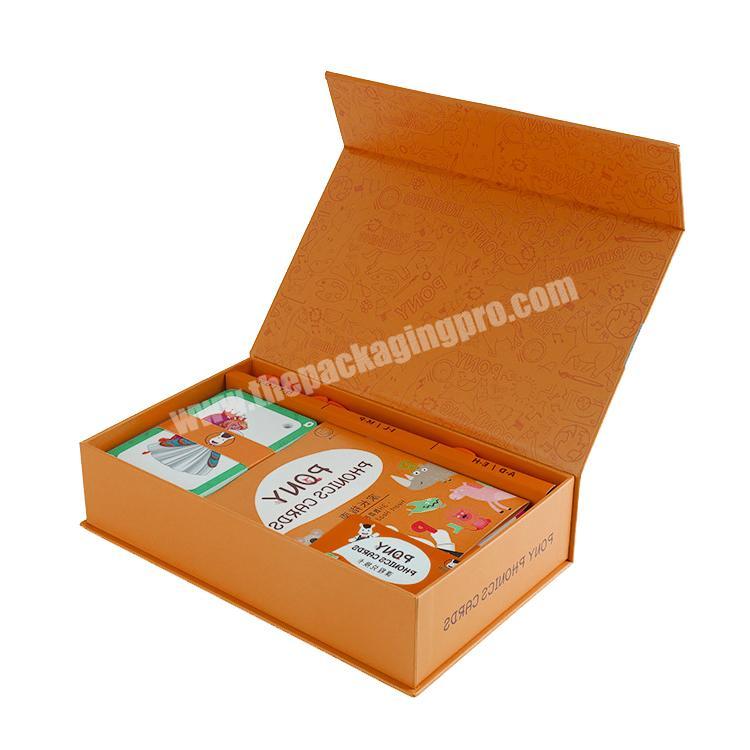 custom printing cardboard baby study cards learning playing game cards with box packaging set