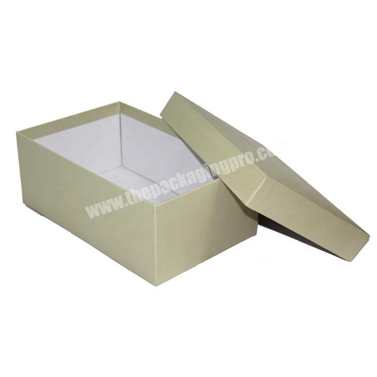 Boutique High Grade Custom Made White Rigid Cardboard Packaging Gift Box Shoes Packing Box