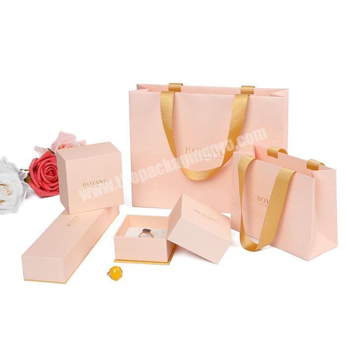 High Quality Handmade Custom Logo Luxury Paper Ring Necklace Jewelry Gift Box
