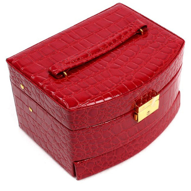 3 Layers PU Leather Watch Jewelry Box Fashion Jewelery Display Storage Packaging Case Organizer Gift Boxes 6 Colors 870777