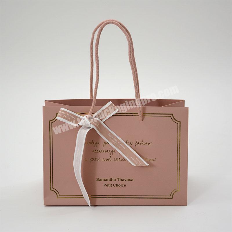 Beautiful Small Jewelry Cheap Promotion Gift Paper Packaging Bag with Custom Logo