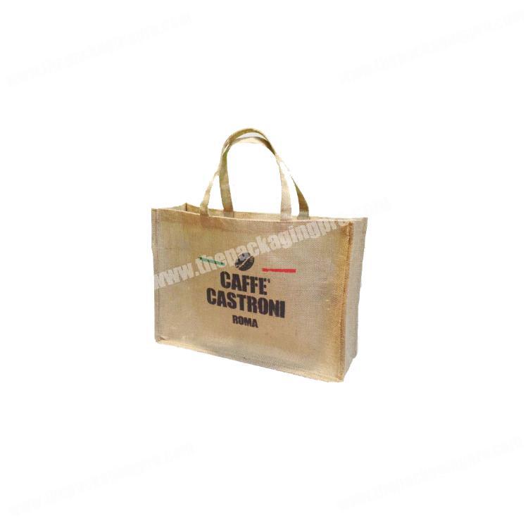 Best seller muti-color custom elegant printed jute bag