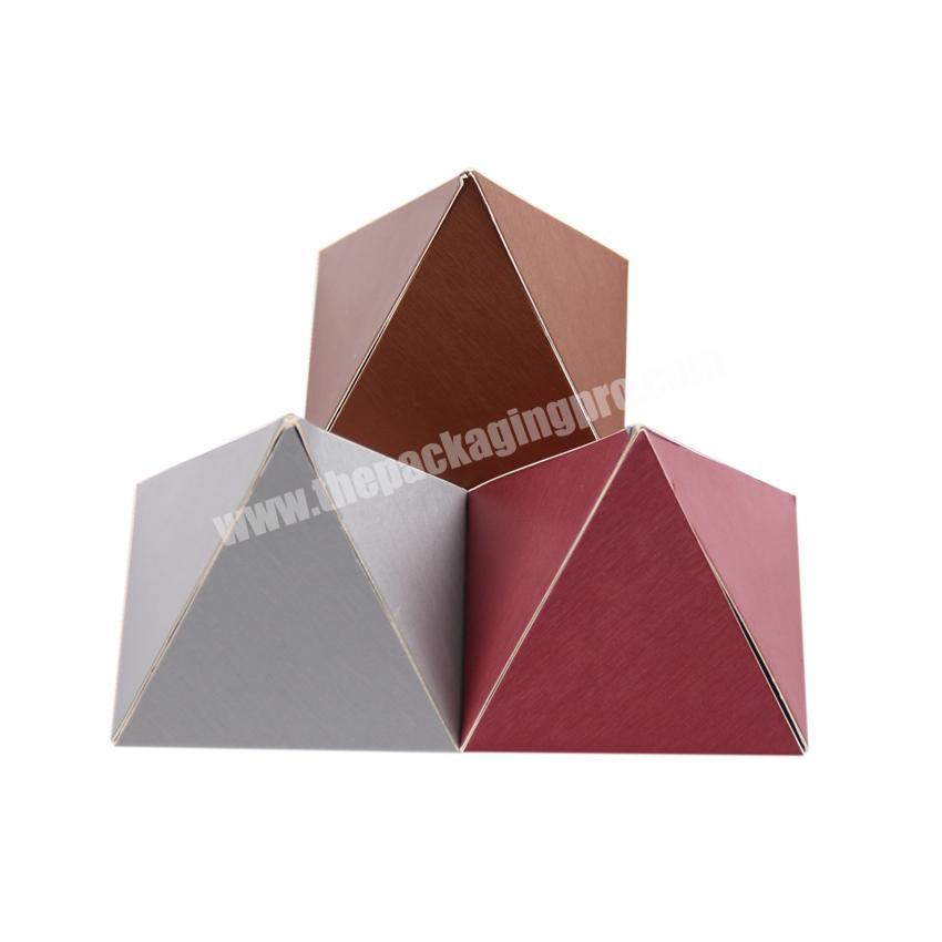 Cheap price paper triangle wedding gift boxes favor for guests