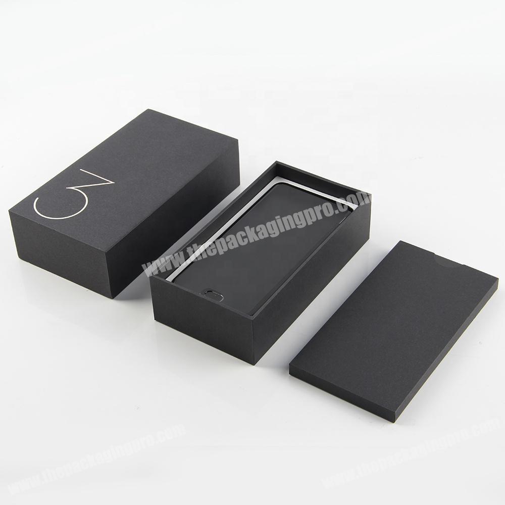 Custom Black Mobile Phone Packaging Case Box