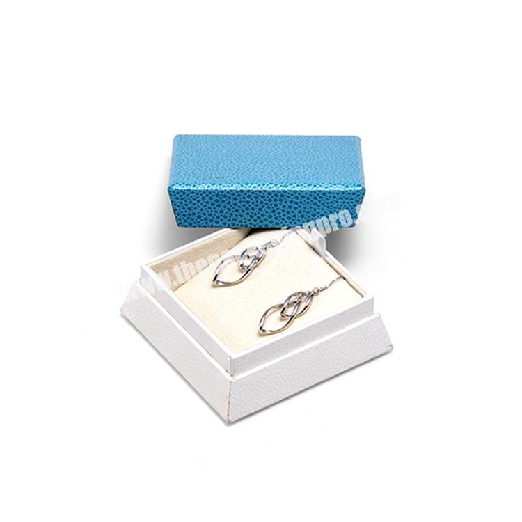 Custom embossing logo jewelry box set with hot stamping brand paper bag for rings