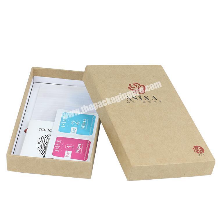 Custom Luxury Cardboard Gift Packaging Paper Box 2 Pieces Screen Protector Packaging With Lid And Base