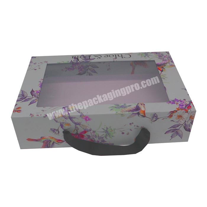 custom packaging bridesmaid box with pvc window