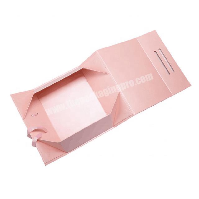 Custom paper cardboard magnetic flat folding packaging gift box for hair extension