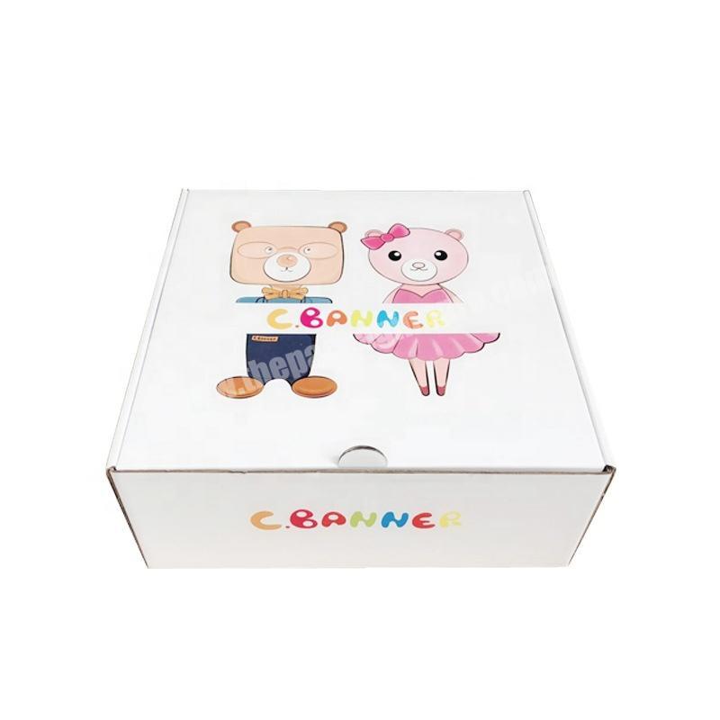 Custom Printed Color Baby Clothes Gift Box Kids Clothing Packaging Boxes