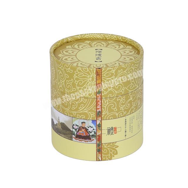 custom printed template paper tube cylindrical tea box