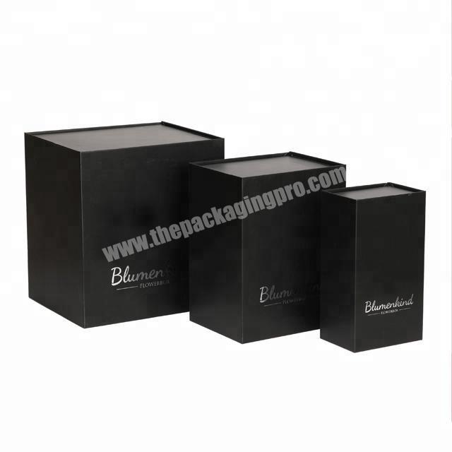 custom various sizes black magnetic gift box