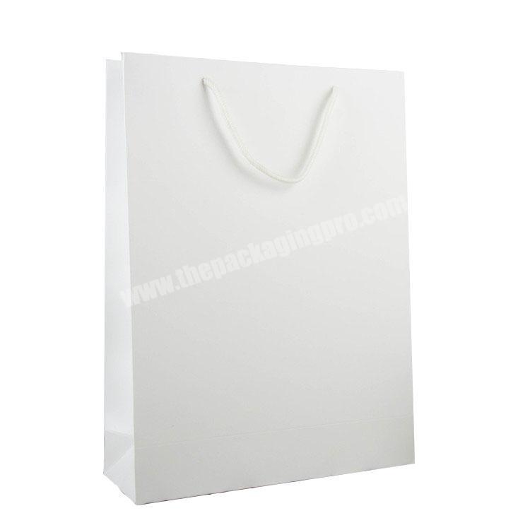 Custom white card portable personalized paper bag clothing gift shopping with logo print