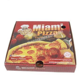 Fashionable design food grade disposable recycled pizza box for packaging pizza