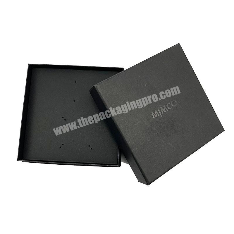 luxury black card paper gift packaging jewelry set packaging box for bracelets and bangles