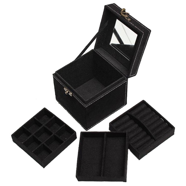 three Floor Retro portable Jewelry Box