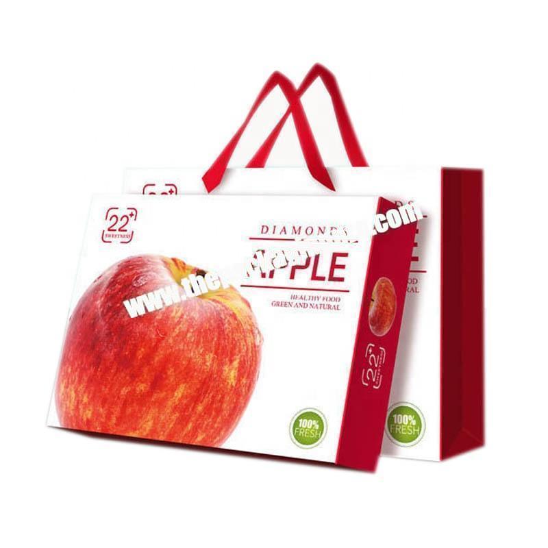 Wholesale Custom Printed Premium Apple Corrugated Paper Boxes Full Color Printing Divider Insert Fruit Packaging Box