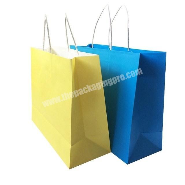 Wholesale production line custom your own logo printed brown kraft paper luxury bags with handle
