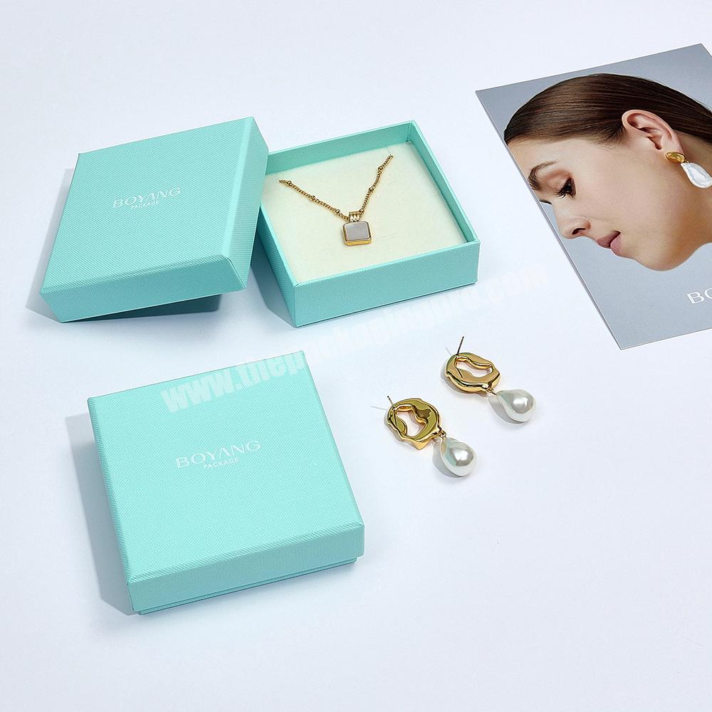 Custom Logo Cardboard Paper Earring Necklace Bracelet Jewelry Box Packaging