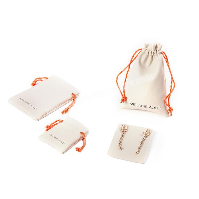 Factory direct selling high quality custom hot sell drawstring leather jewelry bag