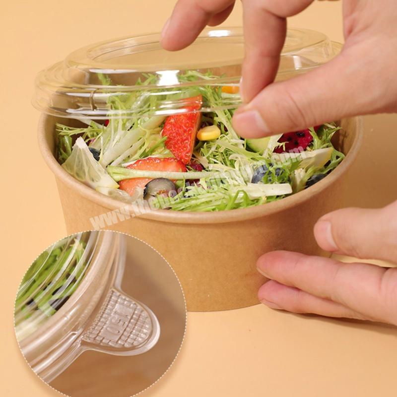 KinSunCustom Printed Logo Disposable Hot Soup Paper Bowl Waterproof Biodegradable Kraft Paper Bowls For Food Packing Container