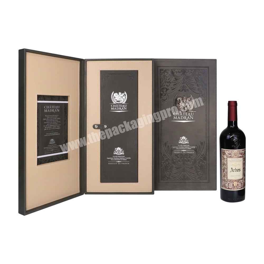 custom wholesale luxury franzia box wine high quality wine present leather box