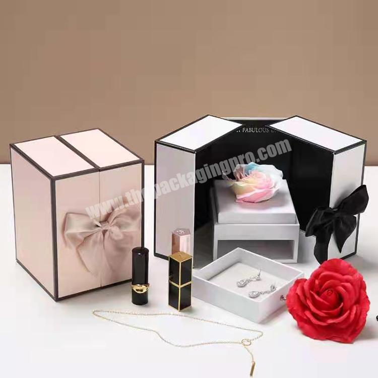 custom mom rose floral arrangement jewelry box luxury i love you eternal double layer flowers mom gift box