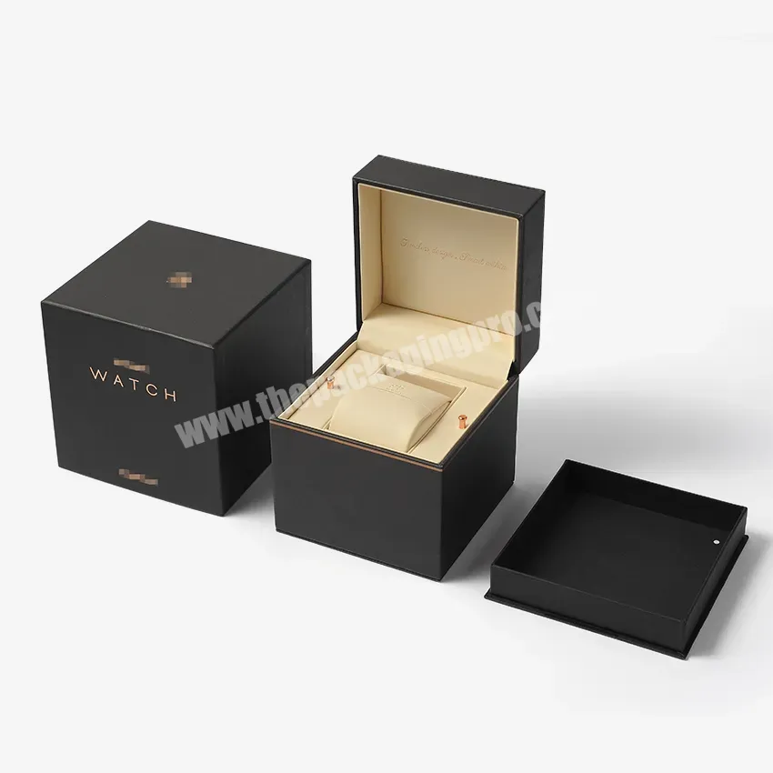 Wholesale Custom Logo Black Cardboard Boxes Handmade Watch Box Luxury Jewelry Box - Buy Watch Box Luxury,Boxes For Watches,Black Rigid Paper Box.