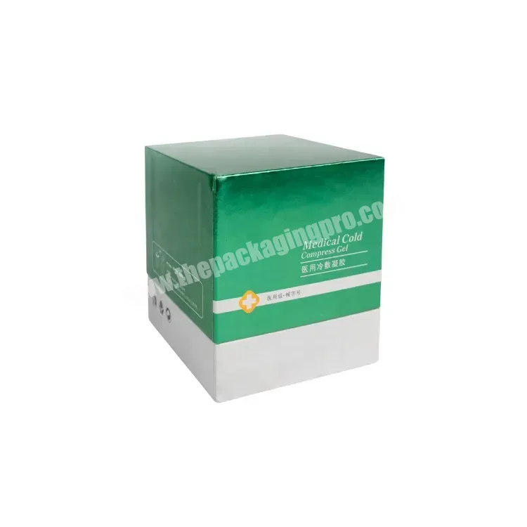 Custom Logos Green Luxury Rigid Hard Cardboard Gift Essence Boxes Packaging Cosmetic Lid And Base Folding Paper Boxes - Buy Oem Odm C1s Cosmetic Packaging Boxes Cube Beauty Ampoule Boxes Packaging Rigid Gift Boxes With Matching Lid,Luxury Lid Cosmeti