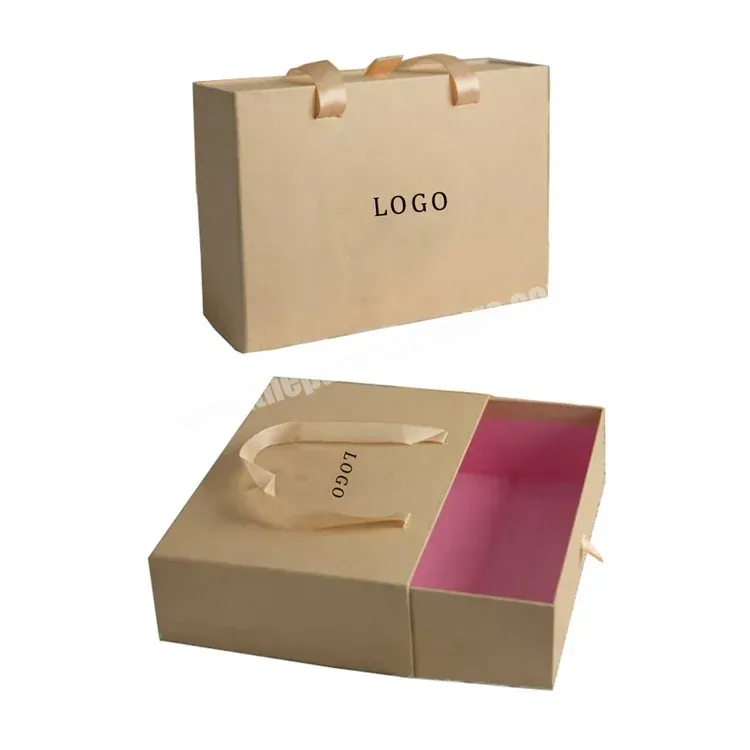 Customized Luxury Rigid Kraft Paper Product Packing Sliding Out Opening Drawer Gift Box Packaging With Handle - Buy Custom Luxury Packaging Box,Customized Boxes And Logo Printing,Custom Boxes Package Luxury.