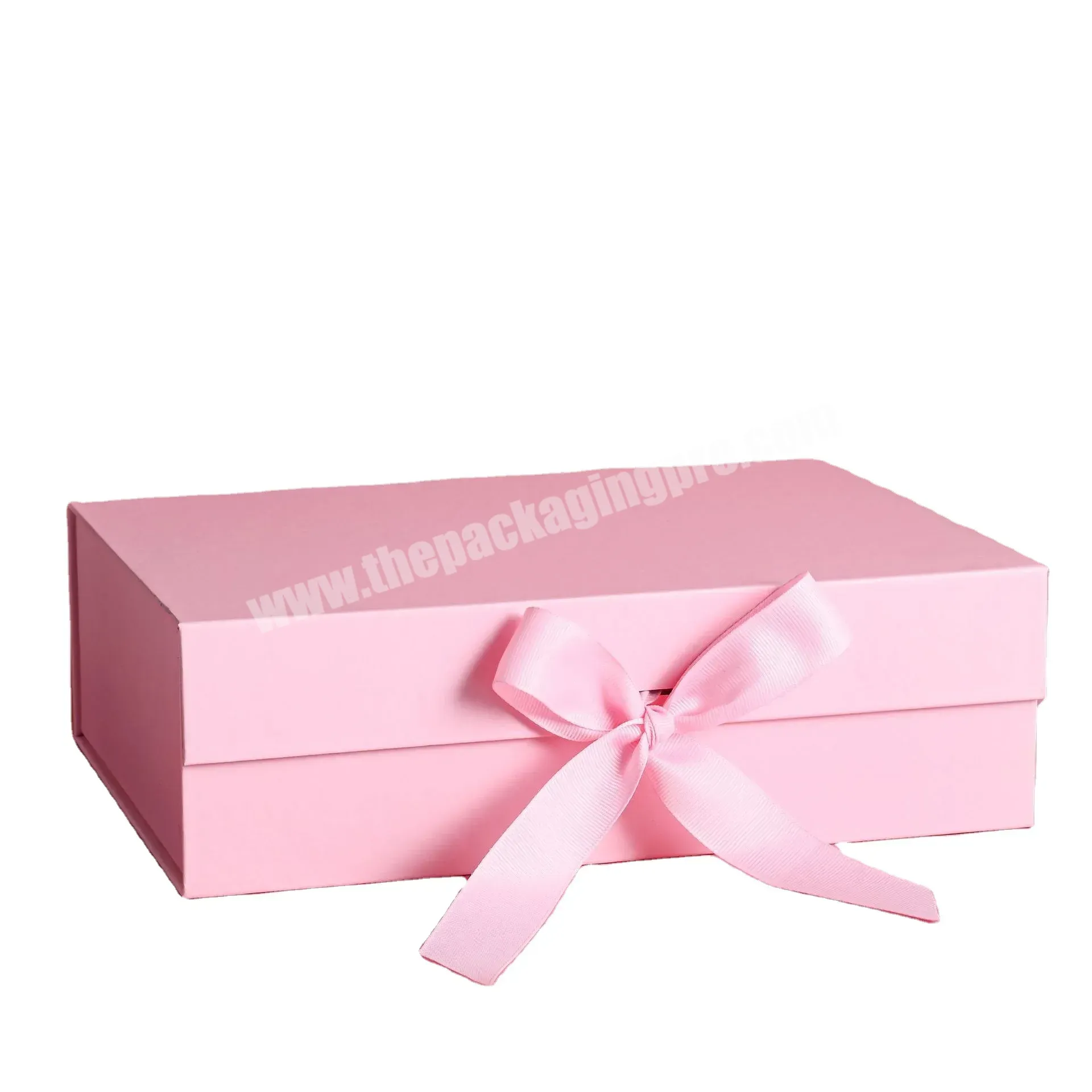 Free Design Custom Pink Rigid Flat Magnetic Foldable Packaging Paper Folding Gift Box For Christmas - Buy Paper Folding Gift Box For Christmas,Magnet Flap Clothing Paper Box Foldable Magnetic Closure Gift Boxes With Black Ribbon,Package Box Rigid Mak