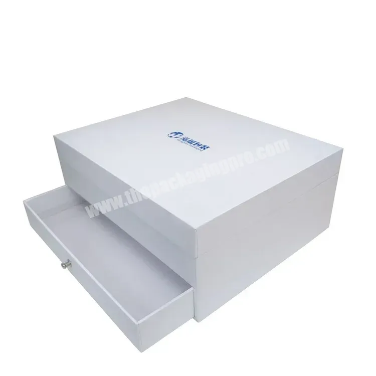 Hot Selling White Rigid Two Layers Paper Drawer Box With Logo Cardboard Paper Gift Box For Jewelry Packaging - Buy Gift Box For Jewelry Packaging,Cardboard Rigid Box,Short Video Gift Box.