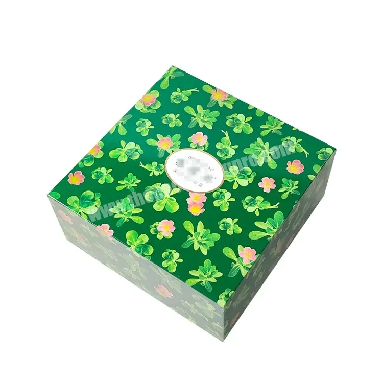 Rigid Cardboard Green Box Lid And Base Thick Paper Packaging Box Top And Bottom Paper Gift Boxes - Buy Rigid Gift Box,Lid And Base Cardboard Box,Top And Bottom Paper Box.