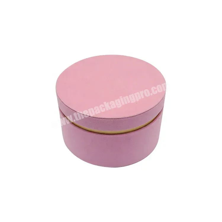 Wholesale Luxury Rigid Paper Custom Foil Logo Fashion Pink Hat Design Velvet Suede Round Flower Packaging Gift Boxes - Buy Round Flower Boxes,Hat Boxes For Flowers Luxury,Flower Hat Boxes.