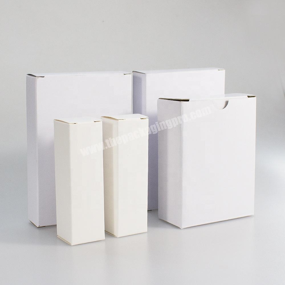 1 2 3 4 oz White Single Small Cardboard Paper Plain Pack Box for Glass Bottle And 50ml Dropper Bottle