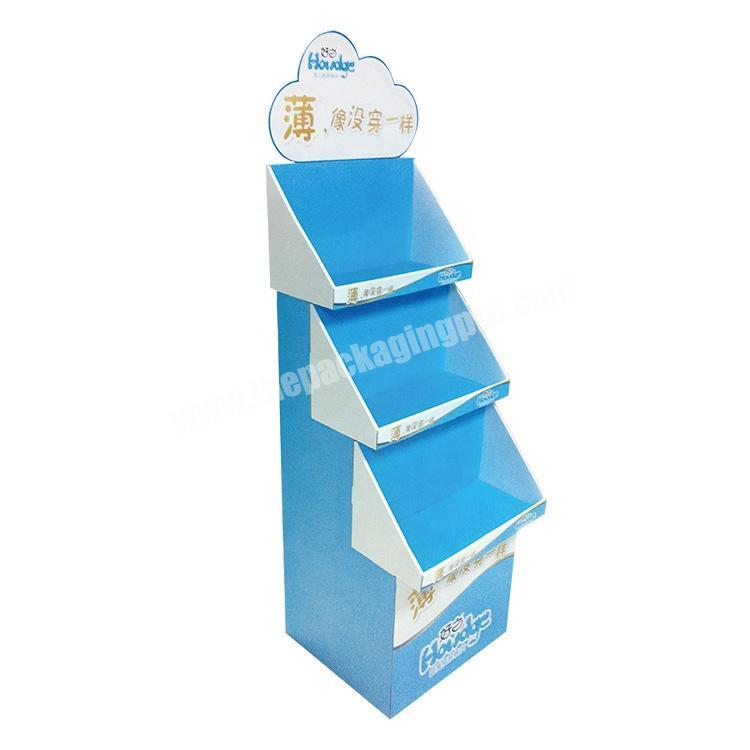 100% Recyclable 3 layers Pop Cardboard Paper Display Stand corrugated PDQ box