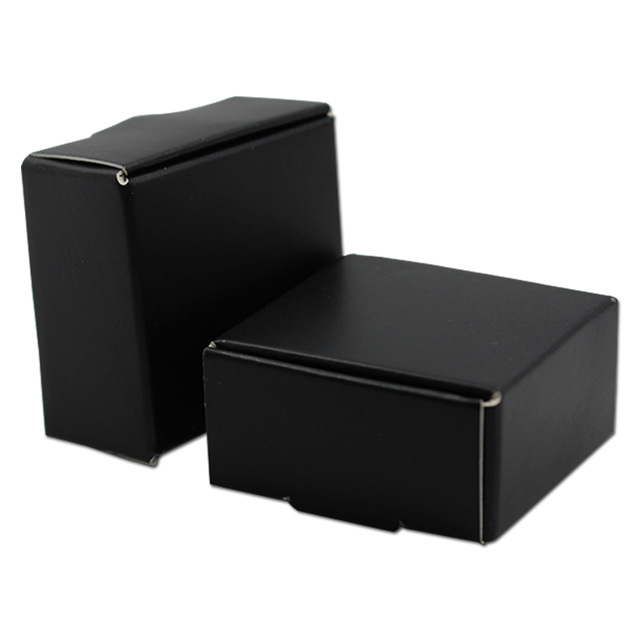 100Pcs/Lot Black Kraft Paper Packaging Boxes Wedding Birthday Party Jewelry Gift Box Small Gift Packing Paper Box