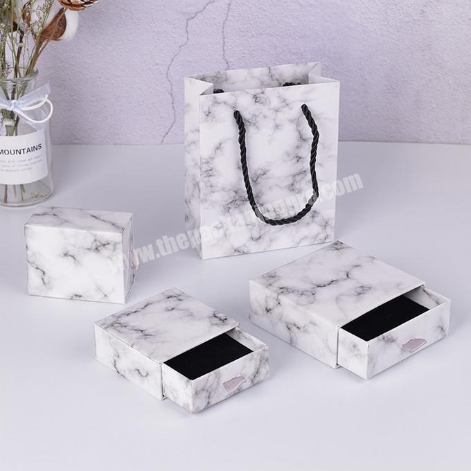 100Pcslot Manufacture Custom Black drawer Paperboard box packaging earring Bracelet necklace Pendant box stamping foil logo