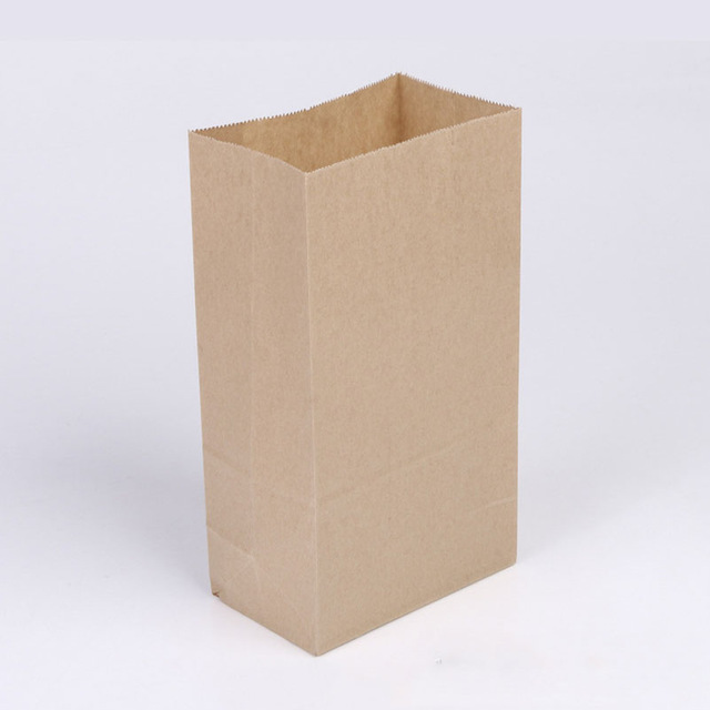 10pcs/lot brown Kraft paper cake bags box food packaging Jewelry Bread Candy Party Bags For Boutique cookie 24x13x8 cm