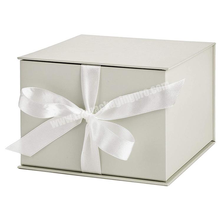 10x10 eco 3d groomsmen wholesale gift boxes manufacturers birthday ribbon cosmetic apparel white magnetic gift box
