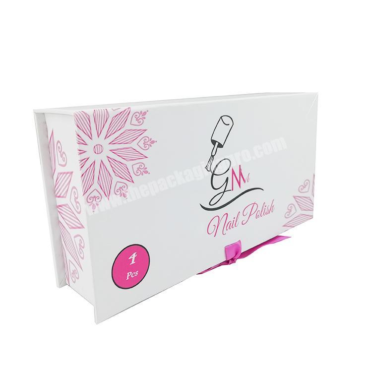 12 years factory customize high quality hot selling Nail Polish magnetic closure package paper boxes