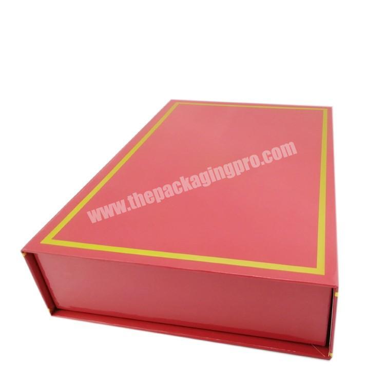 12 years factory customize high quality Magnetic wedding dress folding box Customer rectangular foldable gift box
