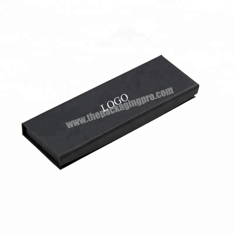 170x60x25MM custom branded black paper book shaped gift box for pen